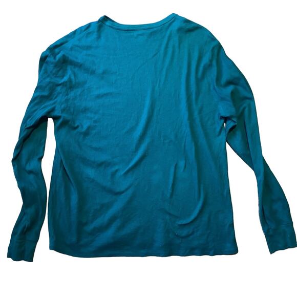 Merona Green Long Sleeve Waffle Shirt - Picture 5 of 5